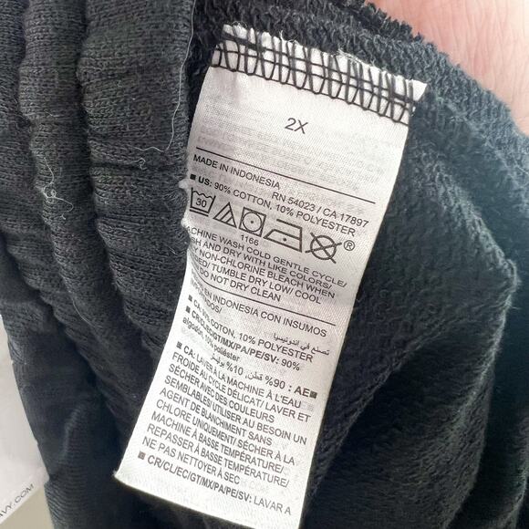 NEW Old Navy Black Terry Cloth Shorts 2X Casual Pull On Lounge Shorts 3" inseam - Picture 7 of 8